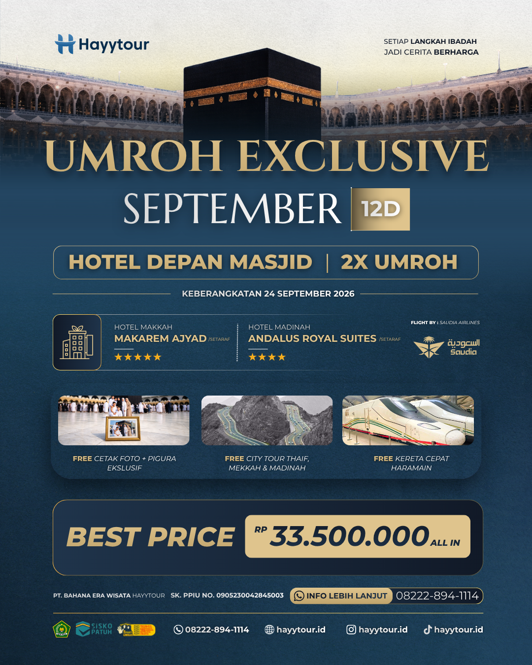 UMROH EXCLUSIVE HOLIDAY SEASON SEPTEMBER