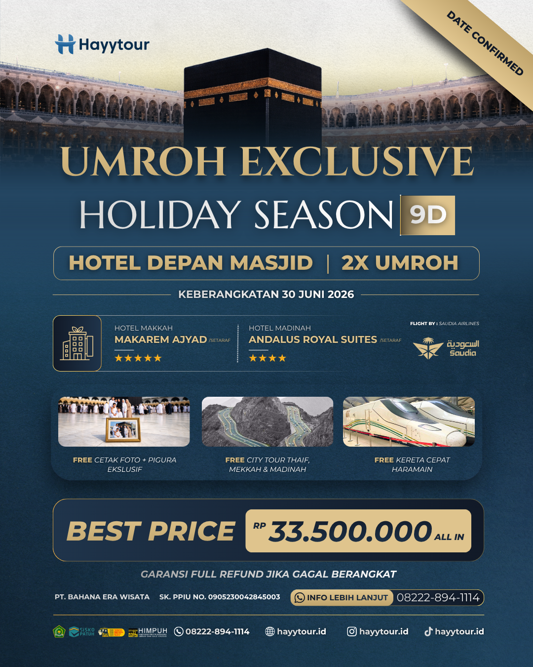 UMROH EXCLUSIVE HOLIDAY SEASON JUNI
