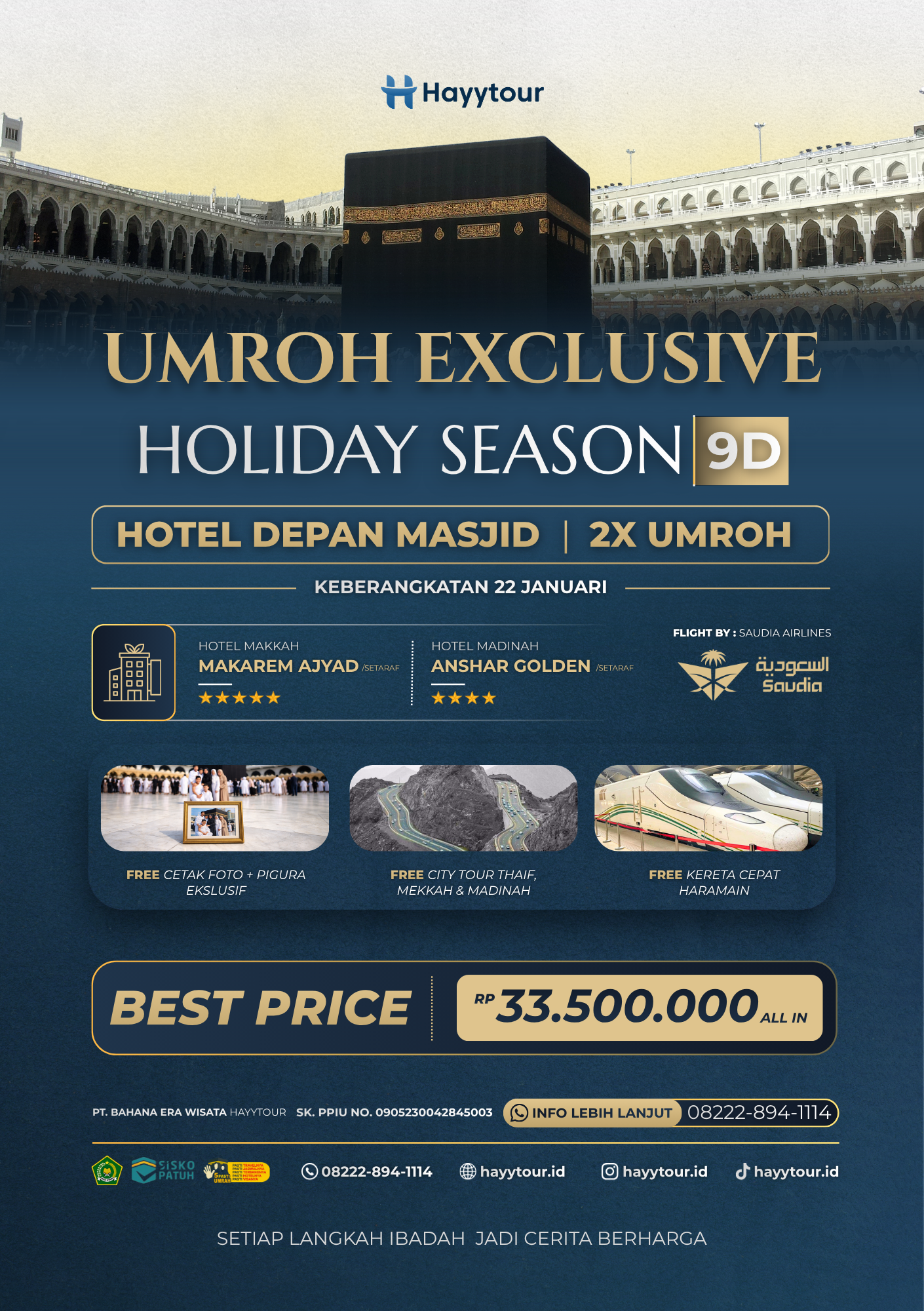 UMROH EXCLUSIVE HOLIDAY SEASON 9D